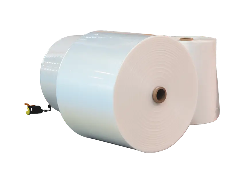 Schlauchfolie Rollen: Folien-Beutelprodukte in sauberer Darstellung, ideal für Verpackungszwecke.