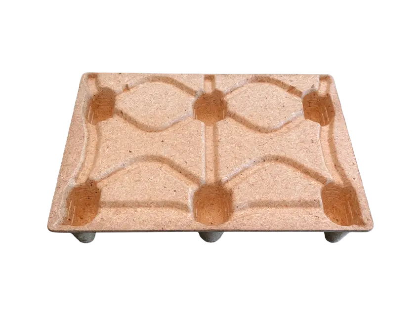 Pressholzpalette zur Warensicherung, eine saubere und stabile Holzpalette für den Transport.