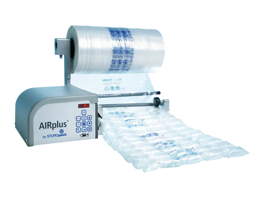Schutz Polstersysteme AIRplus Mini Cushion Luftpolstermaschine: Maschine zur Herstellung von Luftkissen zur Verpackung.